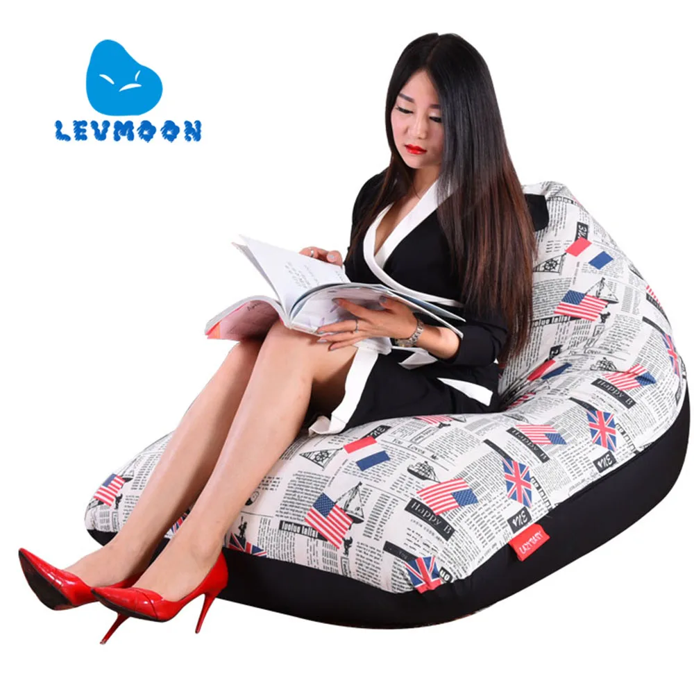 LEVMOON Beanbag диван Европейская мода Seat Zac удобная сумка Bean покрывало для кровати без