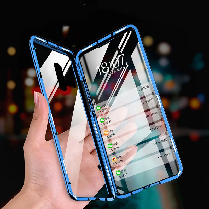 Full Body Protection Magnetic Front Back Tempered Glass Case For OnePlus 7 Pro OnePlus7 360 degree |