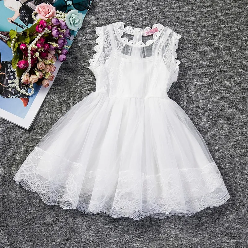 Summer Baby Girl Lace Princess Tutu Dress Wedding Christening Gown Girls Clothes Kids Birthday Wear Meninas Vestidos 2 6Y | Детская
