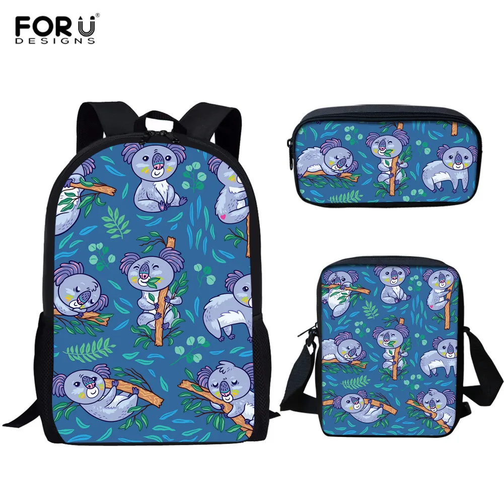 FORUDESIGNS/комплекты школьных рюкзаков с рисунком австралийского животного Koala