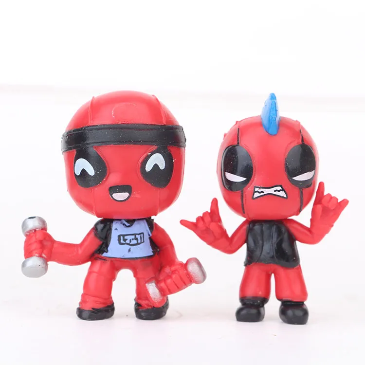 12 шт./компл. Kawaii Cute Marvel X men Дэдпул забавная ПВХ модель фигурки куклы игрушки 6