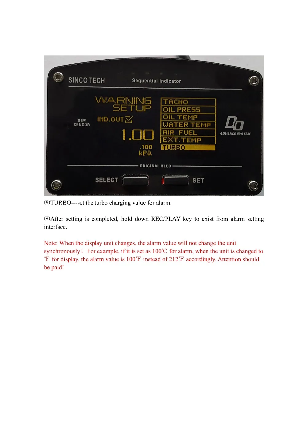 Dynoracing 10 в 1 Стиль Авто Цифровой измеритель OLED цифровой тахометр полный Сенсор комплект электрического автомобиля метр YC101196