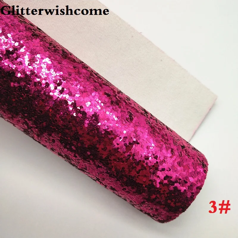 3 Glitterwishcome 21X29 см A4 размер винил для бантов, сплошной цвет плоский толстый блеск кожа ткань винил для бантов, GM104A - Цвет: 3