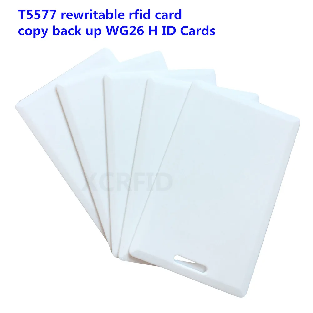 

rfid 125khz T5577 rewritable 1.8mm Thickness Card Copier duplicator Clone back up WG26 H ID Cards