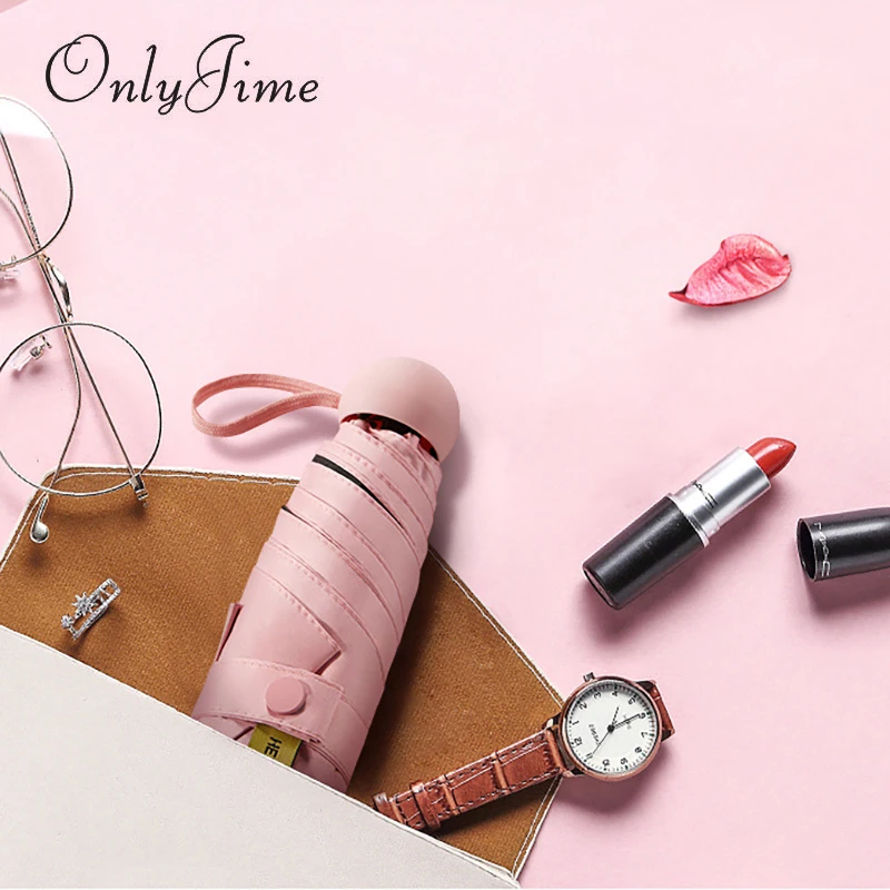 Только Jime Мини Портативный Зонт от дождя Женский и складной зонт солнца женский