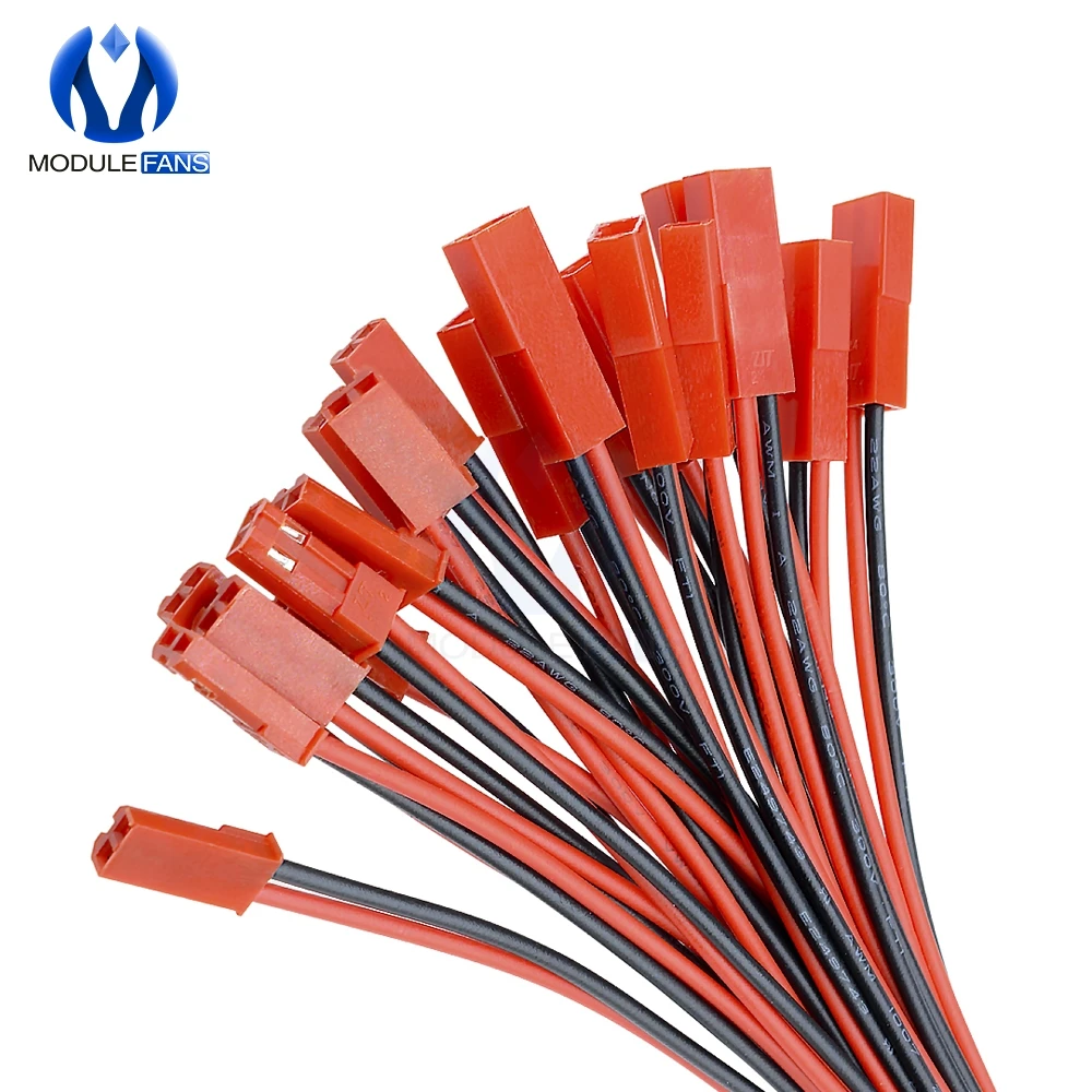 10 пар 100 мм 10 см jst штекер гнездовой