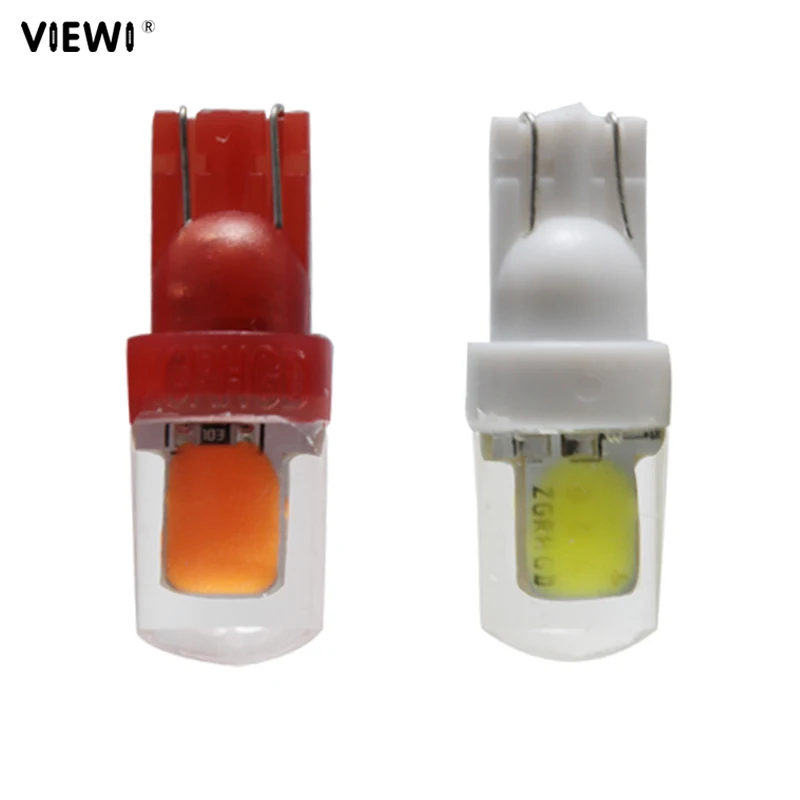 

2pcs t10 led light car canbus W5W COB super 1W Dc 12 v volt Parking Bulb Auto Wedge Clearance Lamp License lights 12V white red