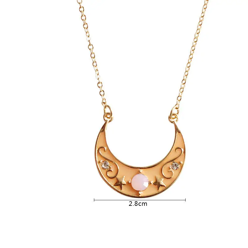 Anime Sailor Moon Necklace Cute Cat Luna Hollow Pendant Model Gold Neckchain Cosplay Jewelry Fanmade Chain Fans Gift Collection | Игрушки и