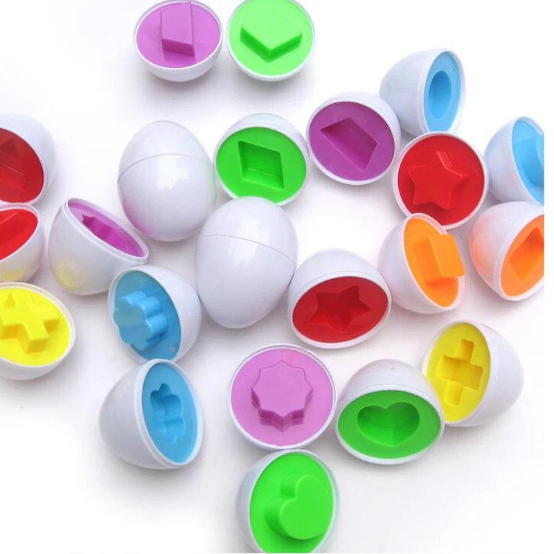 6 шт. яйца Обучающие пазл игрушки для детей смешанной формы мудрый ролевые