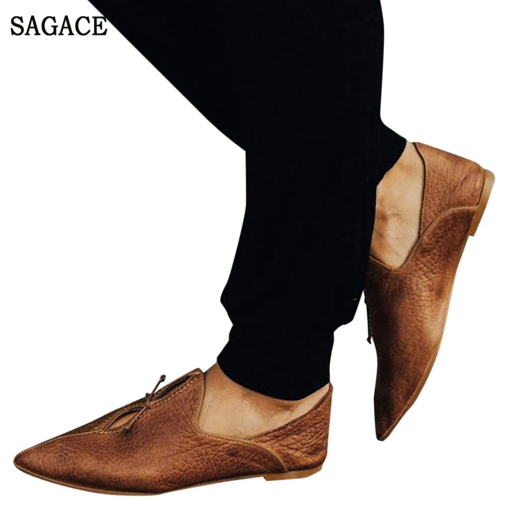 Женские туфли лодочки в римском стиле SAGACE винтажные Туфли гладиаторы без