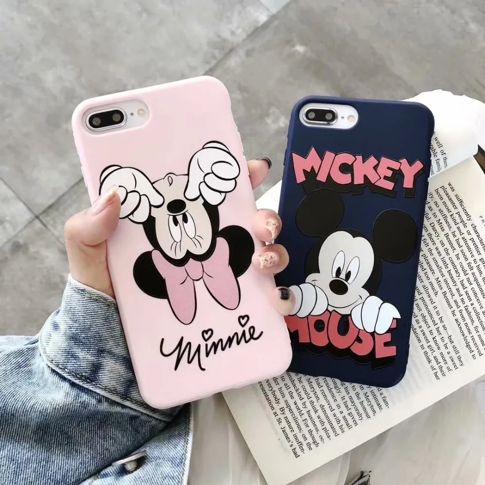 ORYKSZ милый мультяшный Микки с рисунком чехол для телефона iphone XS Max XR X 7 6 S 8 Plus Чехлы