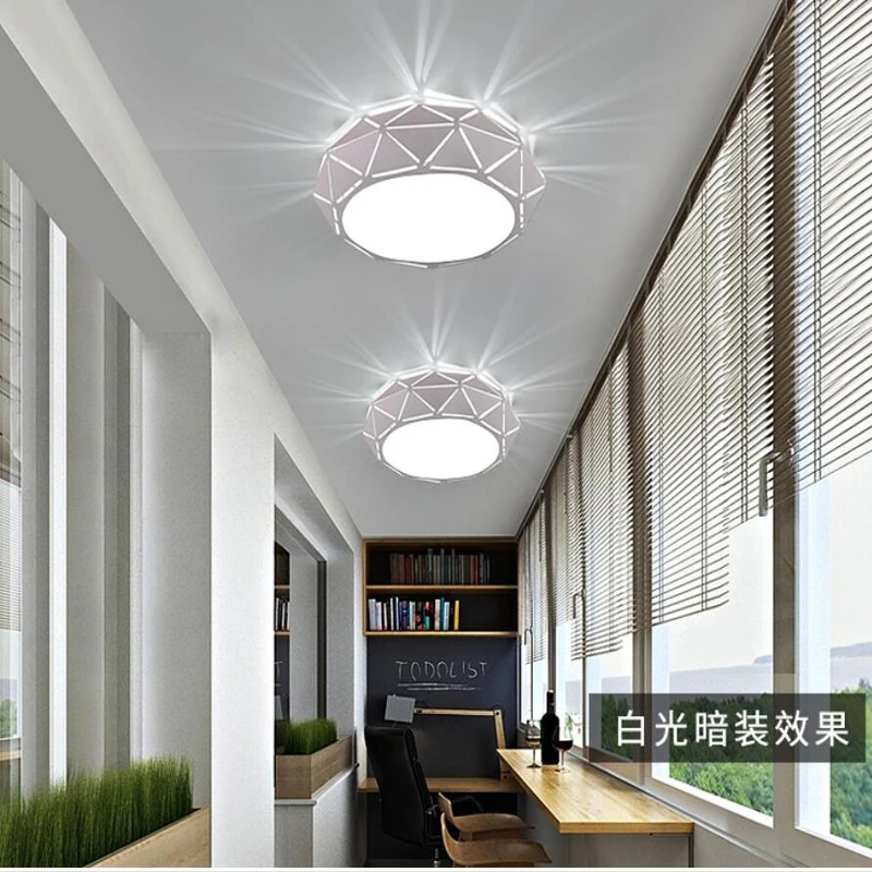 

AC220V Modern Round LED Flashlight 5W / 1W Acrylic Surface Embedded Aisle Light Corridor Light Simple Balcony Lights Entrance Li