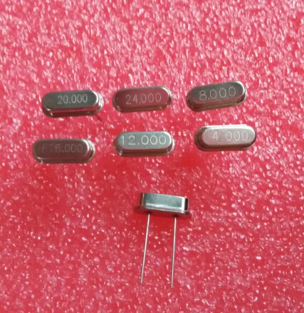 Бесплатная доставка каждого 20pcsx6values = 120 шт. dip oscillato-r 4 МГц 6 МГц 8 МГц 12 МГц 20 МГц 24 МГц, кристаллический 2pin, электронный набор для HC-49S