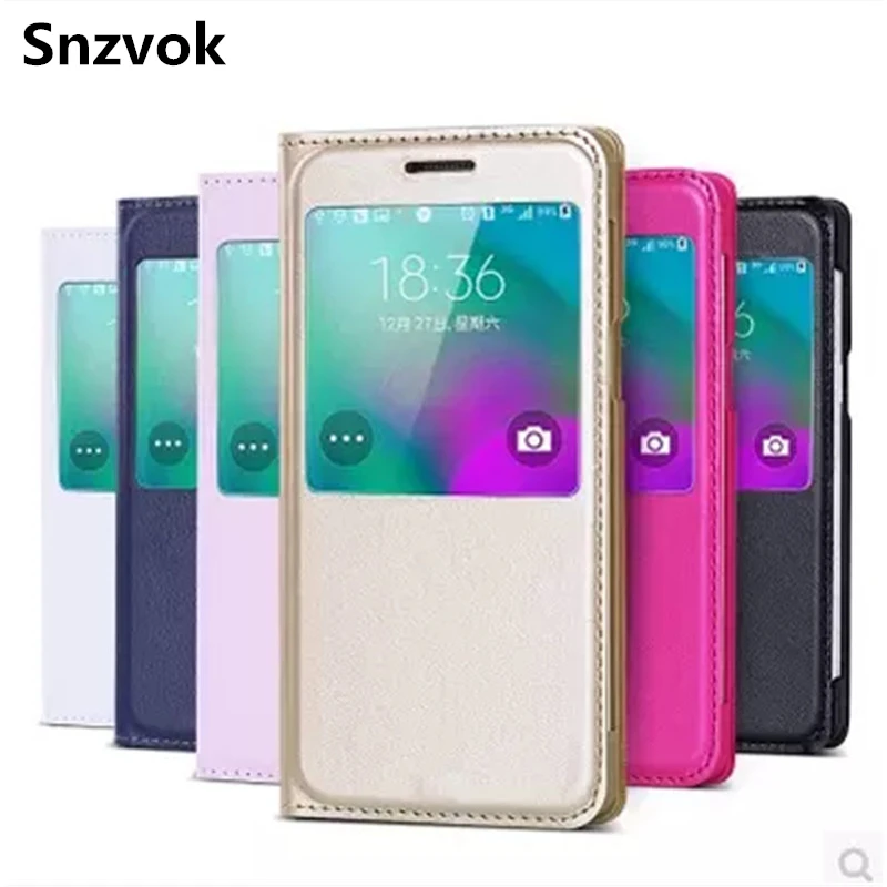 Snzvok чехол с окошком для экрана из искусственной кожи защелкой samsung Galaxy S9 S10 note 9 2018