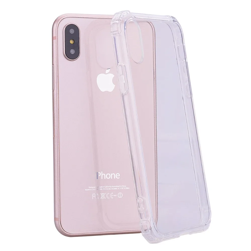 New Arrival 4 Corners Air Bag Protection Shockproof Transparent Soft TPU Silicone Case For iPhone X i5 i6 i7 i8 Plus Back Cover | Мобильные
