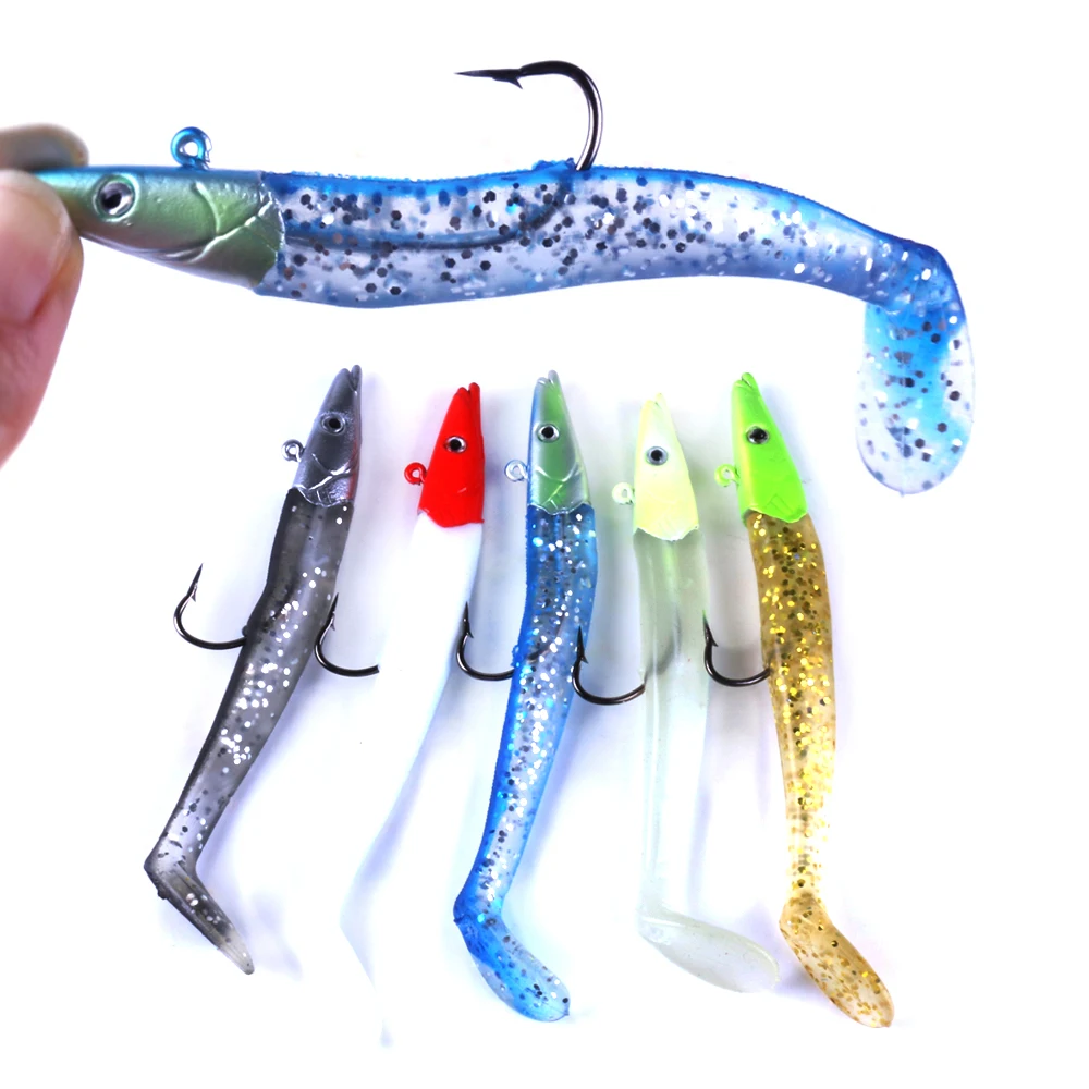 

11cm 18g Glow Soft Lure Wobblers Artificial Bait Silicone Fishing Lure Sea Bass Carp Fishing Lead Spoon Jig Lures Tackle