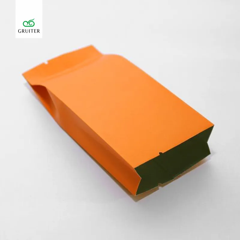 

GRUITER 100x Flat Orange Side Gusset Metallic Open Top Bags Sample Storage Bags Plastic Package Pouches 5.5x12cm (2x5")