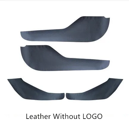 Leather 2 4 шт. карбоновое волокно/кожаные межкомнатные двери Защитный анти-удар коврик для Ford Focus AAB245 - Название цвета: Leather 2