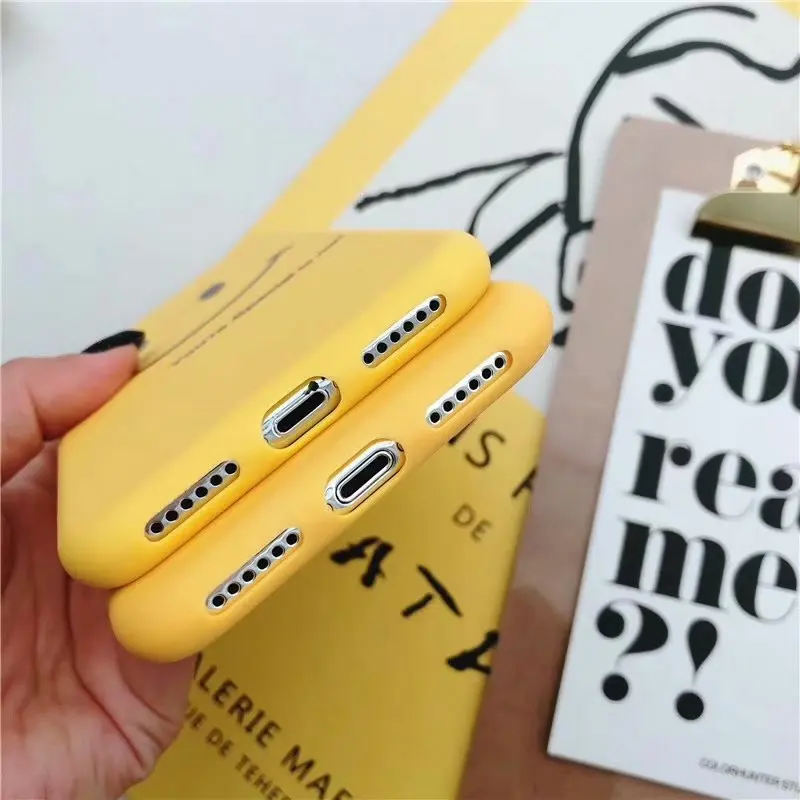 NFH чехлы для телефонов iphone X 6 6s Мягкий силиконовый Smiley smile пластиковый чехол 8 7 plus