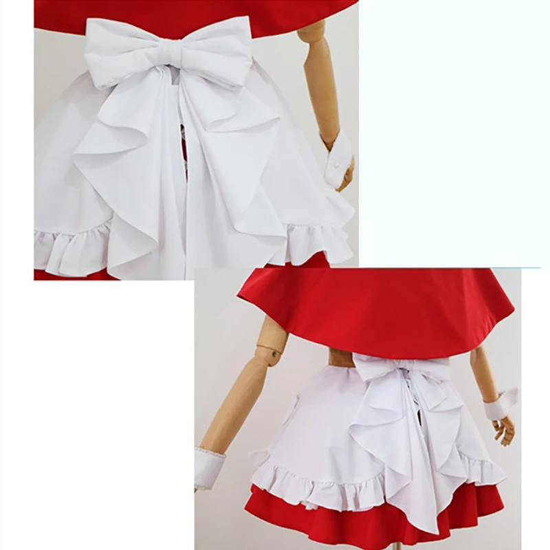 Костюм для косплея Rem &amp Ram из аниме Re: жизнь в другом мире красное платье с