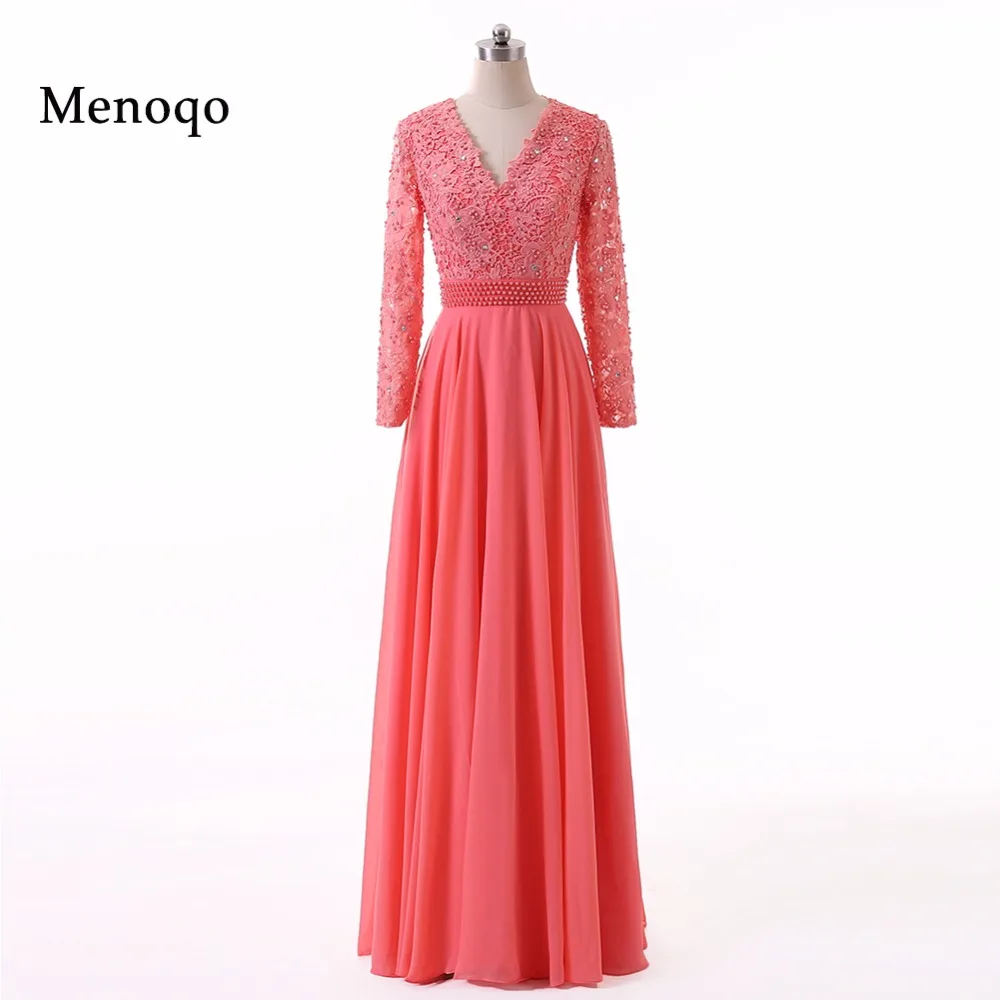 Женское шифоновое платье с длинным рукавом белое кружевное ТРАПЕЦИЕВИДНОЕ