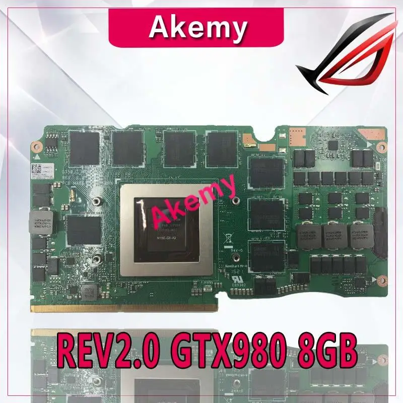 G750J видеокарта REV2.0 GTX980 8 ГБ для For Asus G750JY G750JYA MXM материнская плата ноутбука VGA карта