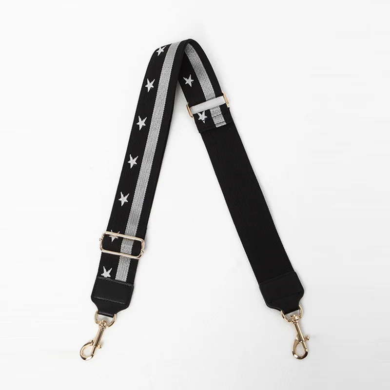 New Women Cross Body Bag Strap Stitching Color Stripes Star Pattern Ladies Handbag Shoulder Accessories Belt Parts | Багаж и сумки