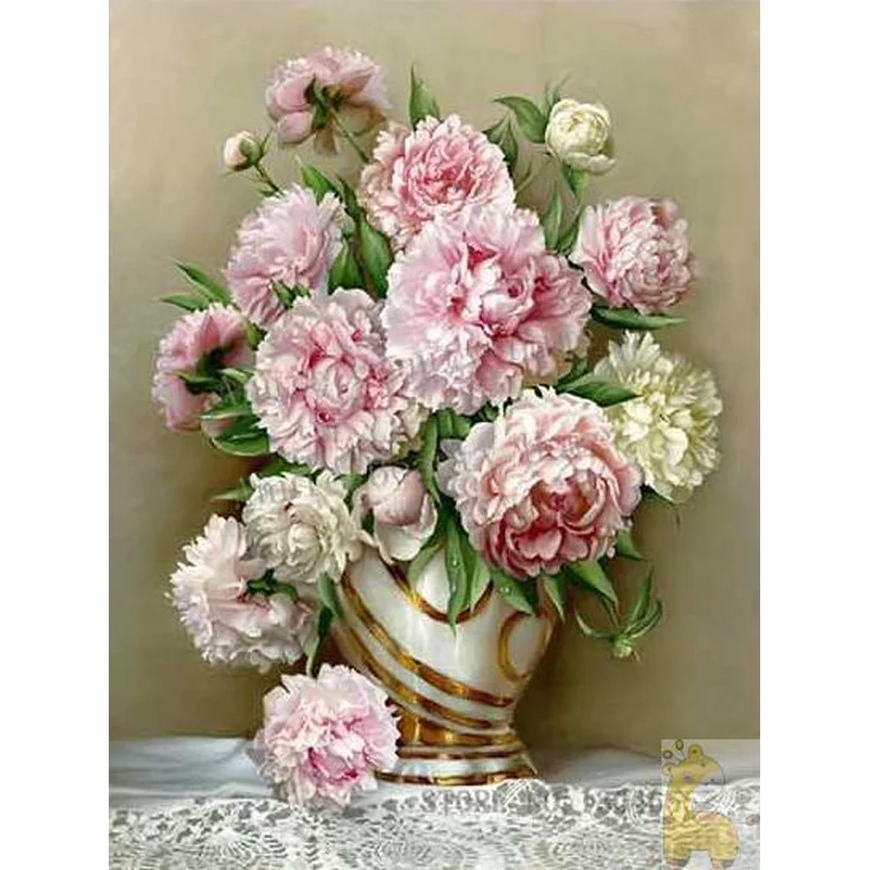 

YIKEE Diamond Embroidery Flowers Hot Sale Full Drill Diamond Painting Handmade Wall Decor Flower h1752
