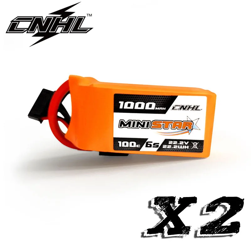 2 шт. аккумулятор CNHL Lipo 6S 22 в 1000 мАч с для мини дрона радиоуправляемого
