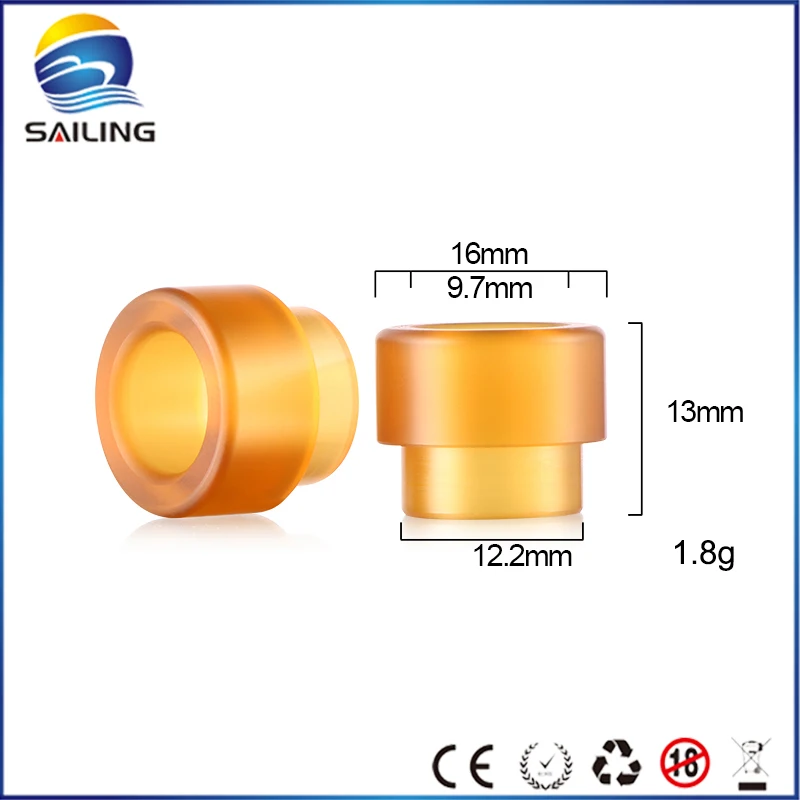 Дрип тип для электронной сигареты PEI Derlin мундштук с широким отверстием двойное