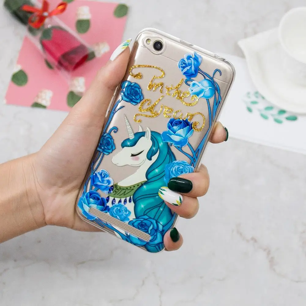 ТПУ чехол для Xiaomi Redmi 5A 5 A Redmi5A мягкий мобильного телефона A5 красный mi прозрачный