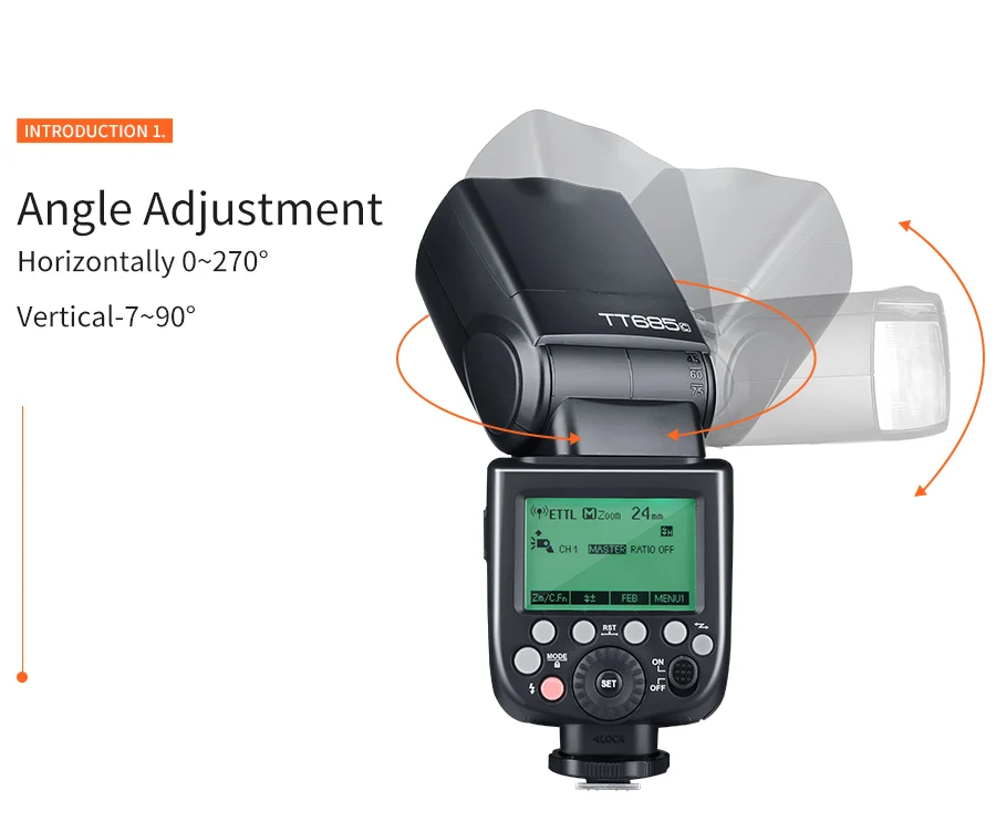 Godox TT685C/TT685N/TT685S/TT685F/TT685O 2,4G Беспроводная вспышка Master Slave Mode 1/8000s HSS ttl камера вспышка для Canon Nikon sony