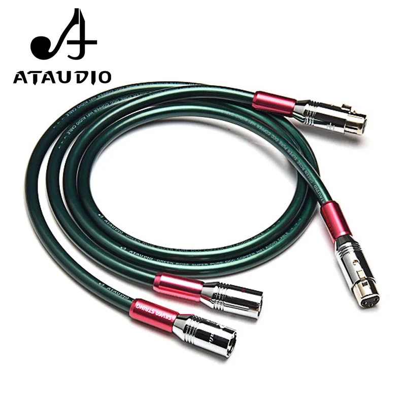 ATAUDIO Hifi XLR кабель Hi end Pure OCC Dual Папа папа 1 м 2 3 м|Кабели VGA| |