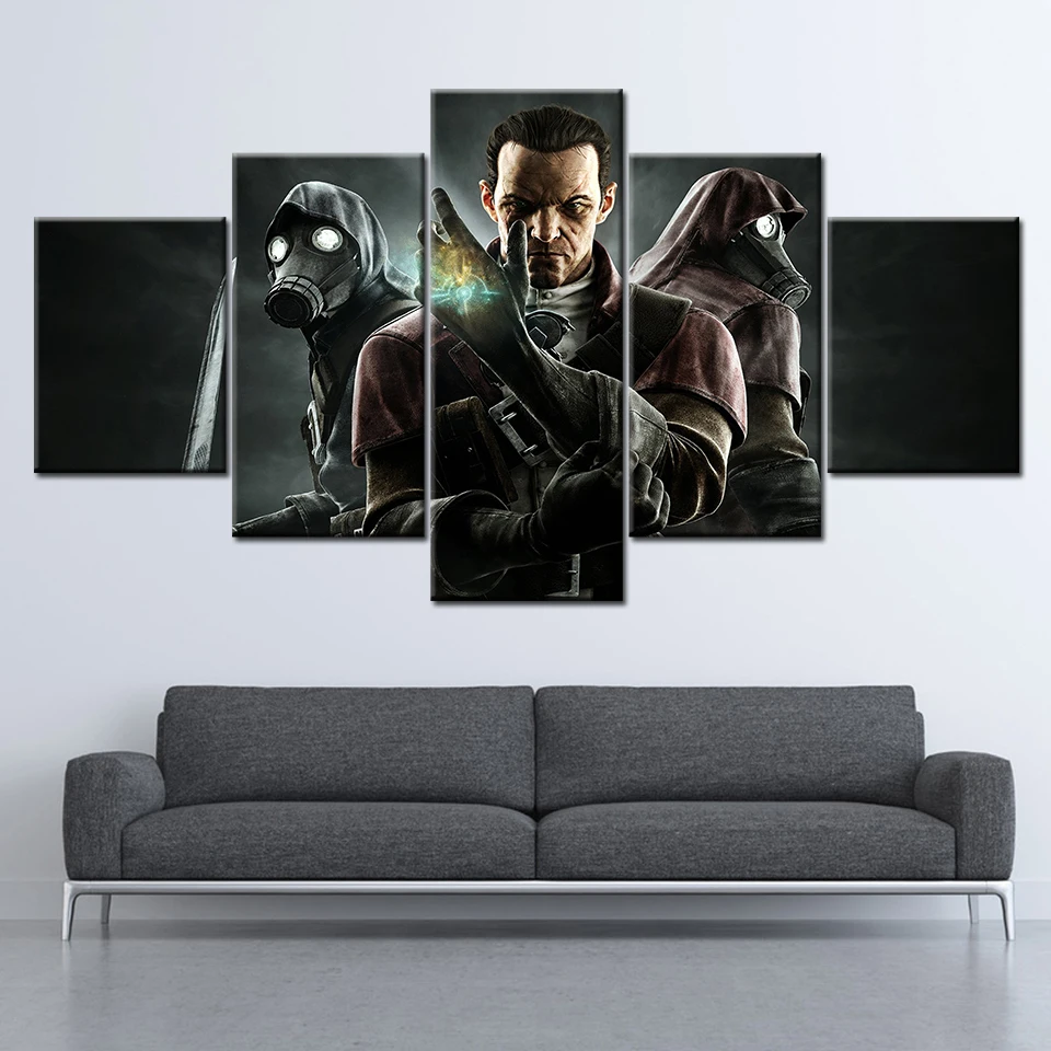 

Canvas Painting game The Knife of Dunwall 5 Piece Wallpapers Art Canvas Print Poster Modular art painting Home Decor