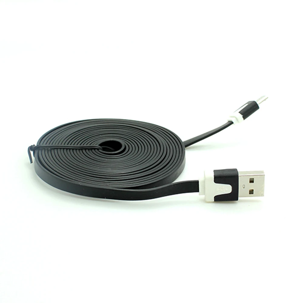 Плоский тонкий USB кабель 10 футов для зарядки и синхронизации данных Galaxy Note других