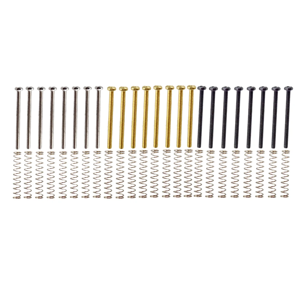 8 Pieces Metal Electric Guitar Humbucker Dual Coil Pickup Frame Screws w/ Springs Accessories | Спорт и развлечения
