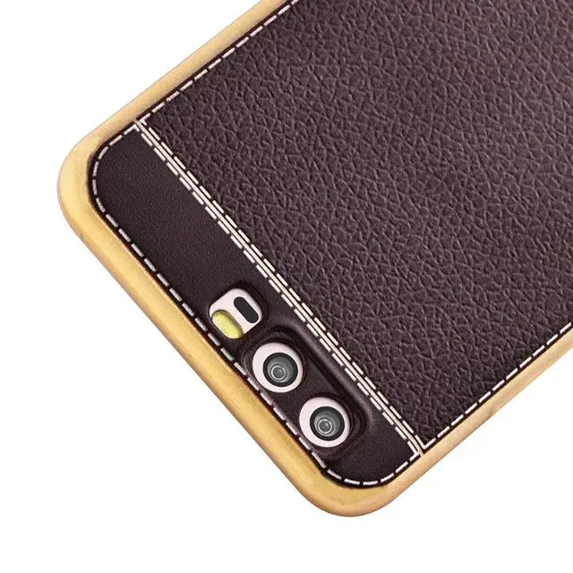 For Huawei P10 MobilePhone Bag Cases 50pcs/lot luxury Litchi soft TPU leather for Plus back cover case |