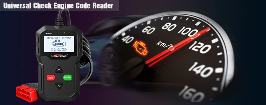KONNWEI KW590 ODB2 Автомобильный сканер OBD2 OBD диагностический сканер на русском языке автомобильный считыватель кодов автоматический сканер лучше AD310 ELM327