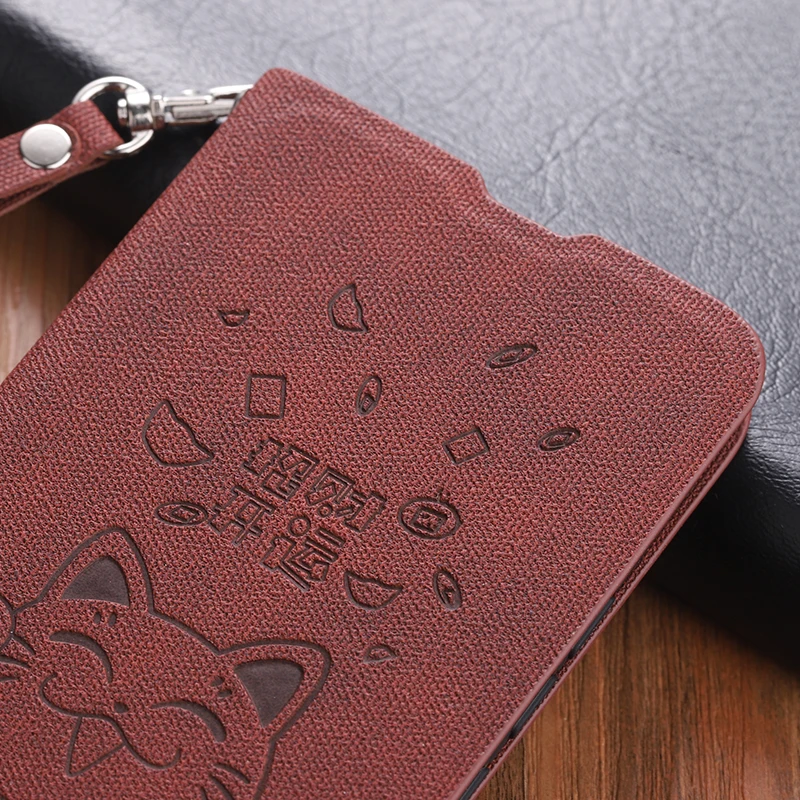 

OnePlus 7 Pro Vintage Flip Wallet Case For Oneplus 6T 3D Cat Dog Embossing Painted Luxury Leather Back Cover For OnePlus 7 Cases