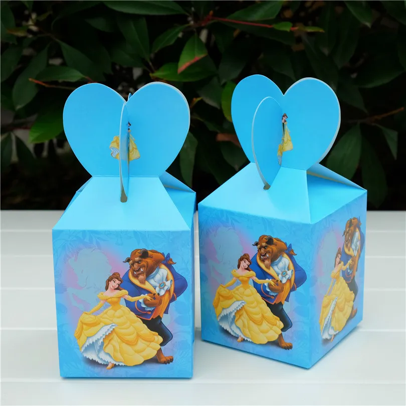 Бесплатная доставка 18 шт. коробка для конфет с изображением красавицы зверя