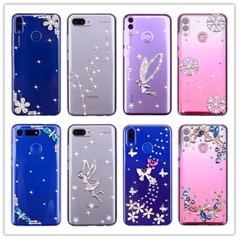 Блестящий Алмазный чехол для Huawei P Smart Y9 Y6 Y7 Pro Prime 2019 P30 P20 Lite Mate 20 20X Honor 8X 8C 10 7A 7C