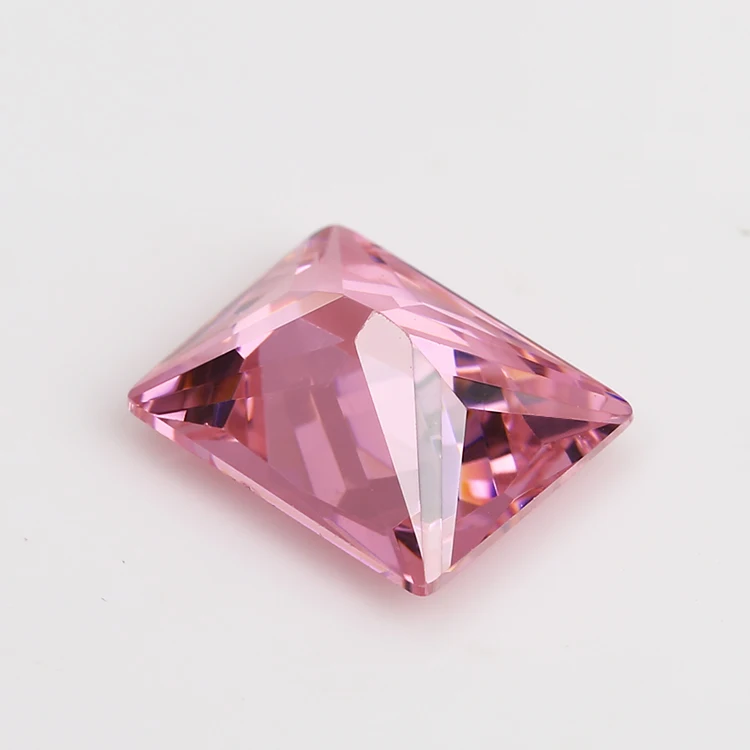 

50PCS 3x4~13x18mm Rectangle Shape Princess cut Pink Loose cz stone Synthetic Gems Cubic Zirconia For DIY Jewelry Stone