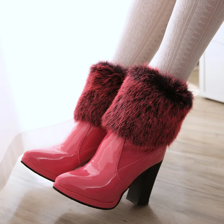 Зимние ботинки женские зимние ботильоны пикантные сапоги разноцветная