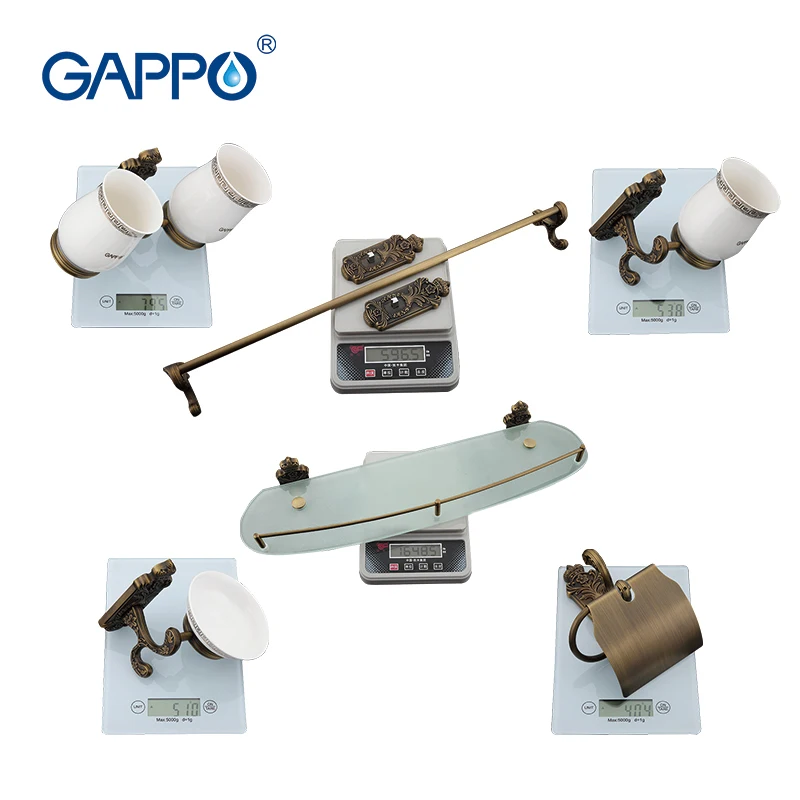 Gappo 6 шт./компл. аксессуары для ванной комнаты держатель мыла двойная зубная щетка