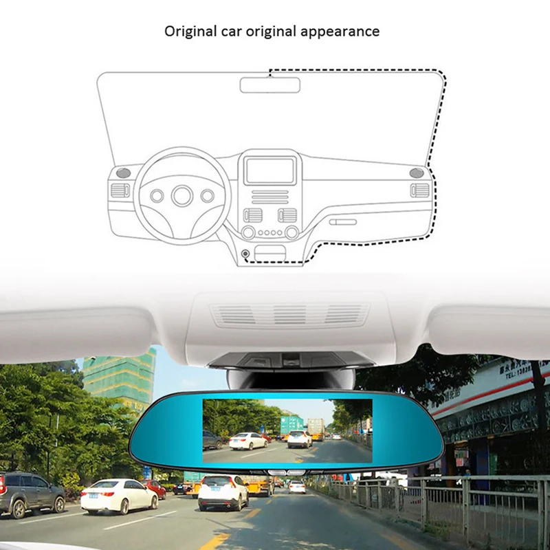 Автомобильный видеорегистратор MaoHooMa Android 3g 7 0 дюйма двойной объектив GPS Full HD 1080P