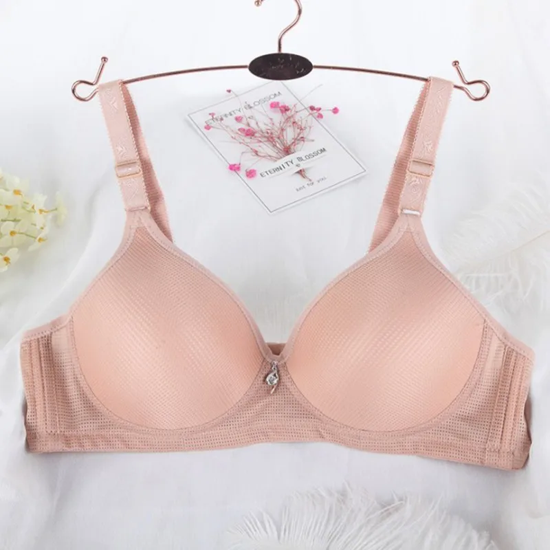 Fitness Breathable Mesh No Rims Cotton Thin Section Cotto Underwear Sports Bra Top Sport Yoga Steel Ring Large Size | Спорт и
