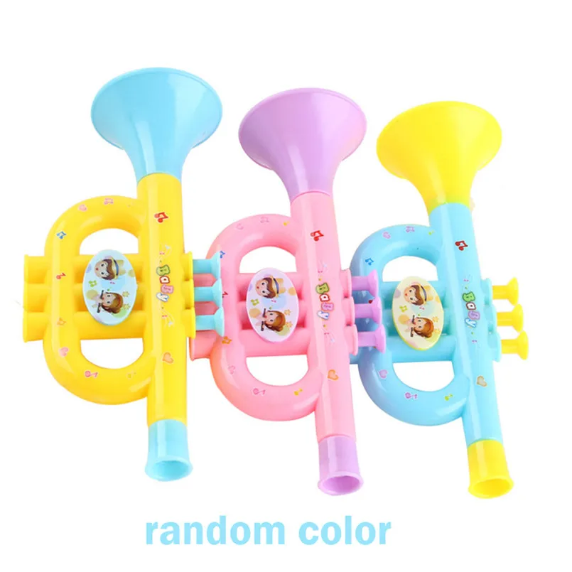 Random COLOR 1 шт., детские игрушки, рожок, цветная пластиковая труба, гудок, пластиковый детский музыкальный инструмент, Игрушки для раннего образования, Oyuncak Juguetes20 - Цвет: Random COLOR