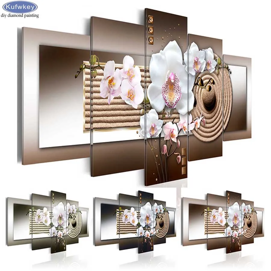 

Набор для алмазной вышивки «Орхидея», 5 шт.