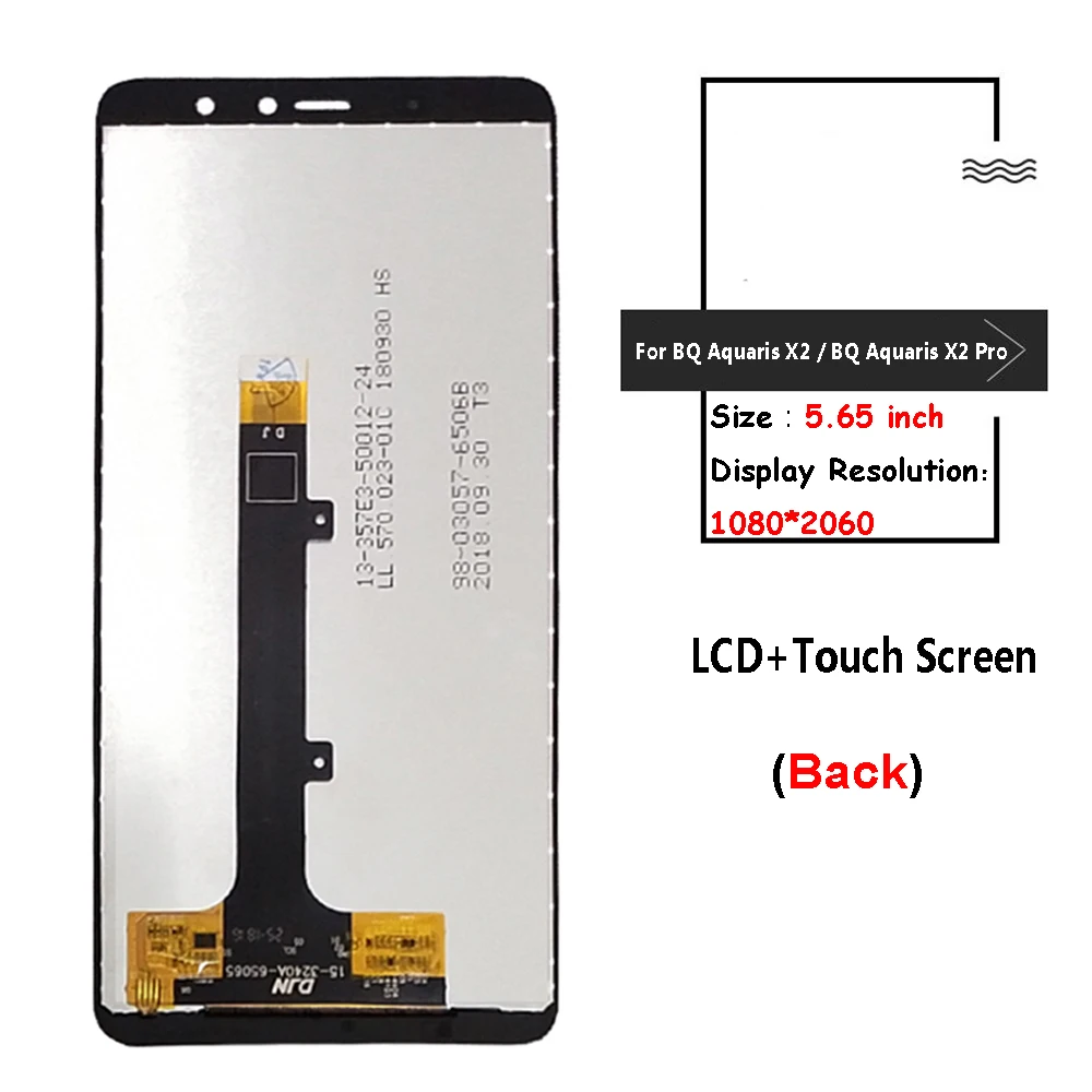 Белый/черный для BQ Aquaris X2 / Pro ЖК дисплей + фото Инструменты лента 3M|Экраны
