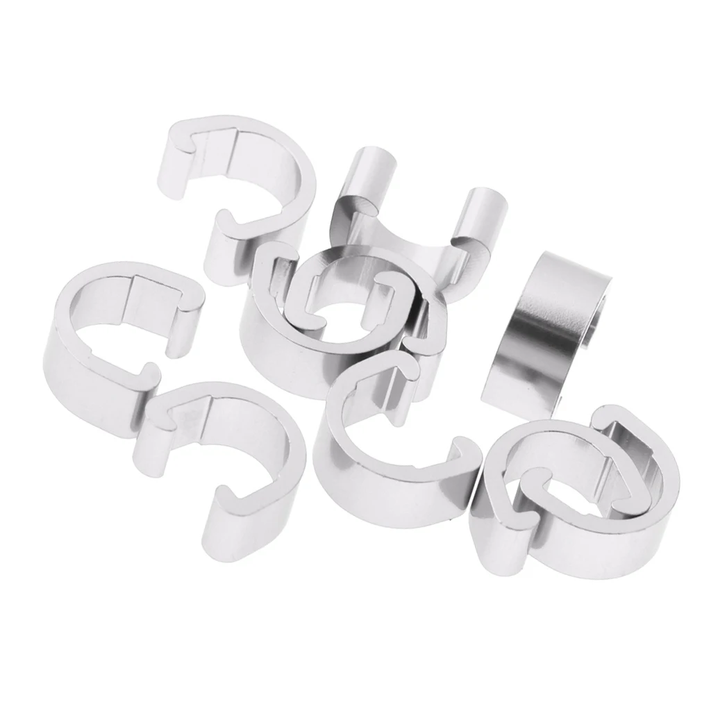 Silvery 10 шт. велосипедный велосипед MTB кабель с зажимами шланг тормозной линии шестерни зажим фиксирующая Пряжка подъемные направляющие Галстуки для горной дороги велосипедный доступ - Цвет: Silvery